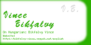 vince bikfalvy business card